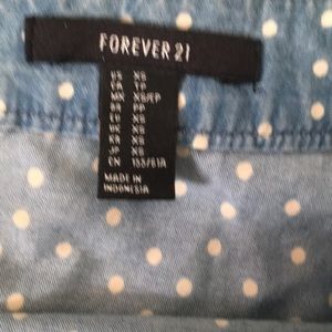 Forever 21 Skirts - A blue with white pok-a-dots skirt. Forever 21 Skirts - A blue with white pok-a-dots skirt.